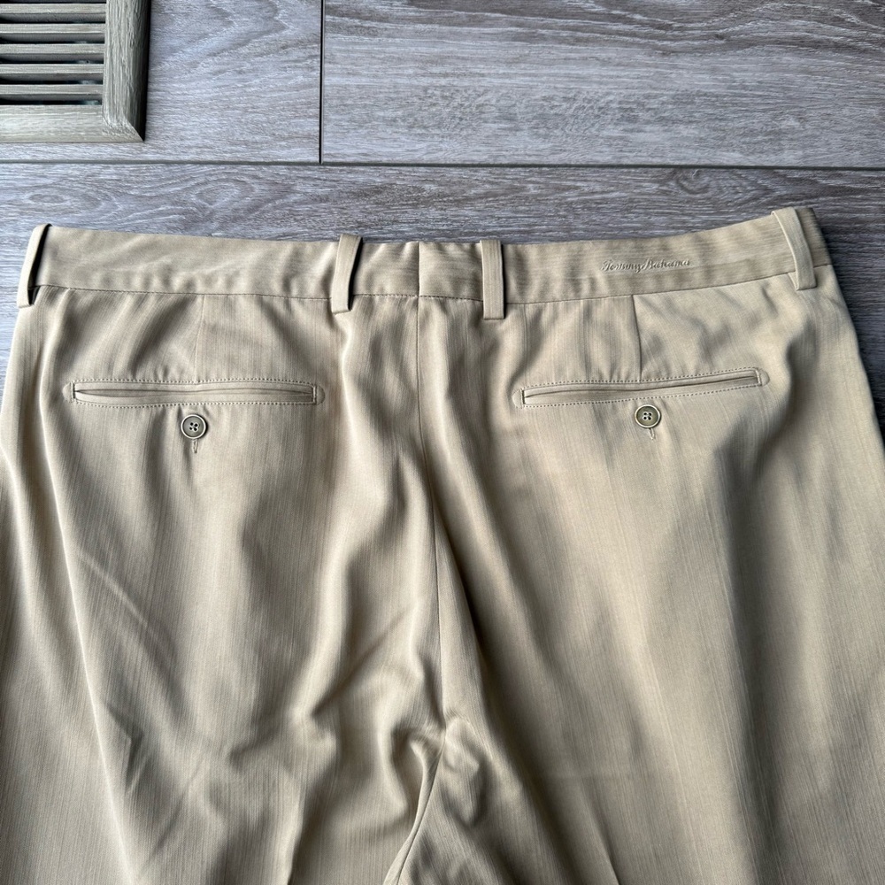Tommy Bahama Tan Colour Silk Blend Trouser Dress Pants - Picture 13 of 14